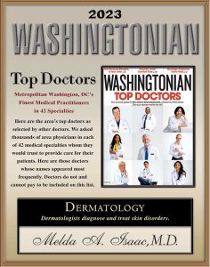 Melda A. Isaac Virtual Plaque for Website - Washingtonian Top Doctor 2023