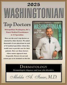 Melda A. Isaac virtual Washingtonian Top Doctors 2025 plaque